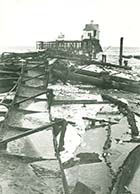 Jetty and lifeboat house after storm | Margate History
